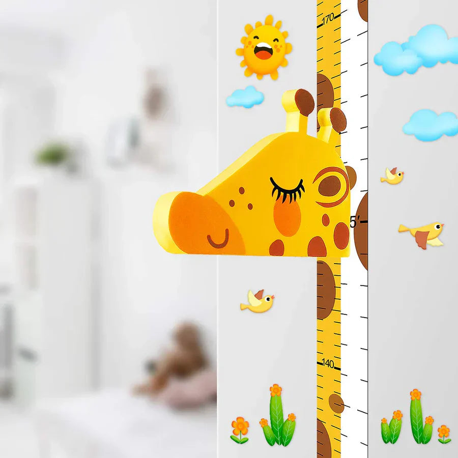 Kinder Messlatte Giraffe - Magnetische Höhentafel Kinderzimmer 120cm