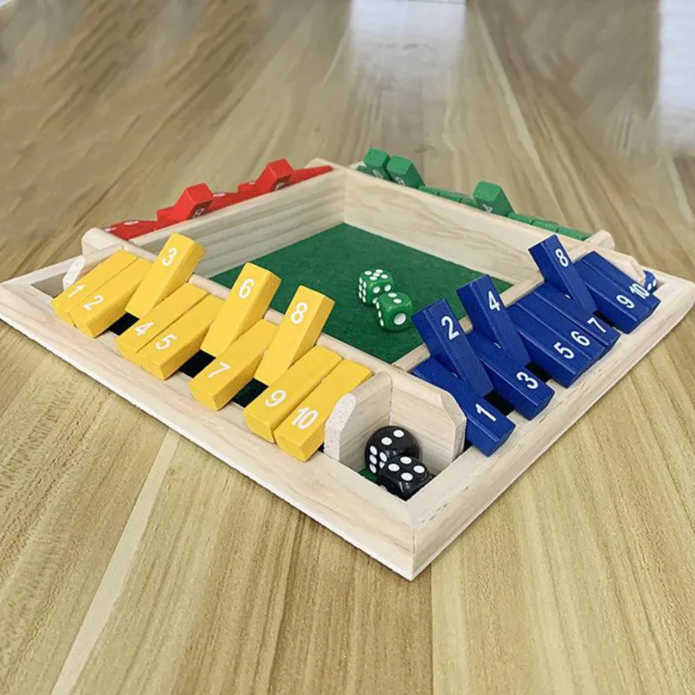 Shut The Box Würfelspiel aus Holz für Kinder und Familien