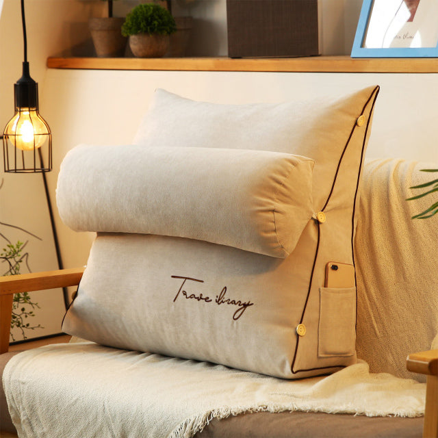Dreieckiges Rückenkissen – Ergonomische Rückenunterstützung für Bett, Sofa und