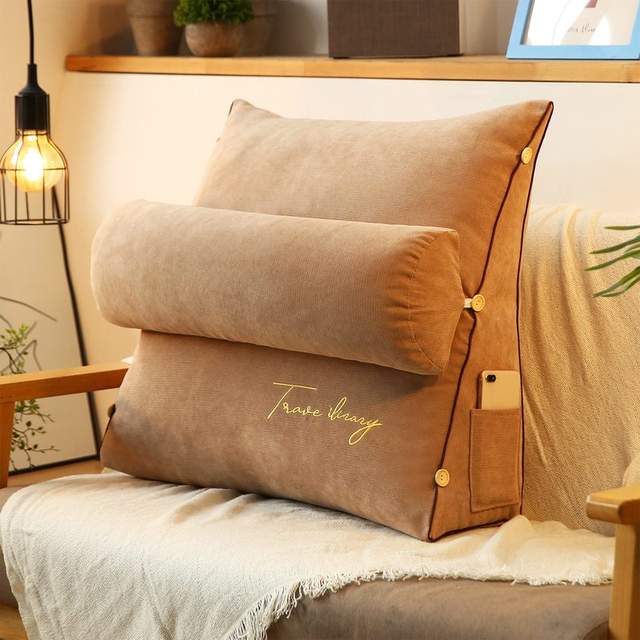 Dreieckiges Rückenkissen – Ergonomische Rückenunterstützung für Bett, Sofa und