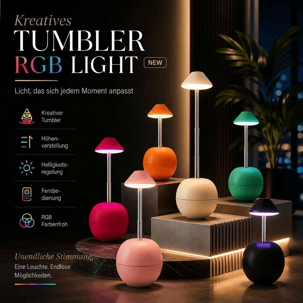 LED Nachttischlampe mit Fernbedienung und USB-Anschluss