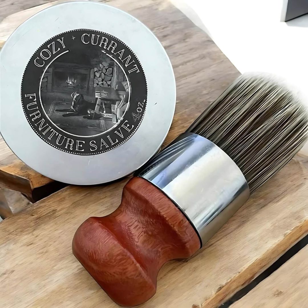 Lederpflegebalsam mit Holzbürste für Sofa Autositze Taschen Schuhe