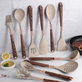Silikon Küchenutensilien Set – 10-teilig mit Holzgriffen