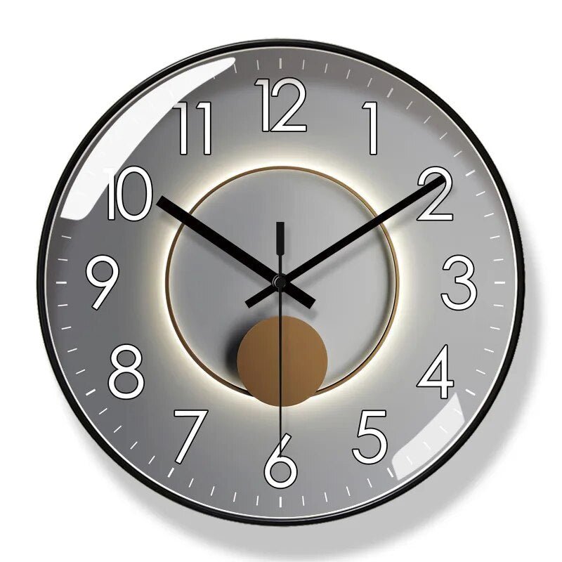 Wanduhr Skandinavisches Design – lautlos, schwarz-weiß, modern