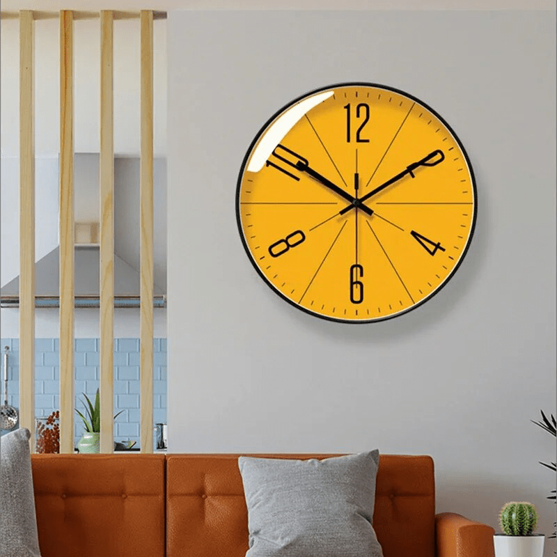 Wanduhr Skandinavisches Design – lautlos, schwarz-weiß, modern