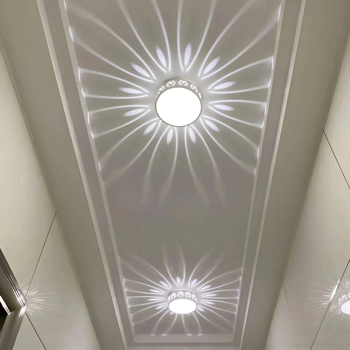 LED Deckenleuchte Kristall Acryl mit dekorativem Lichtmuster