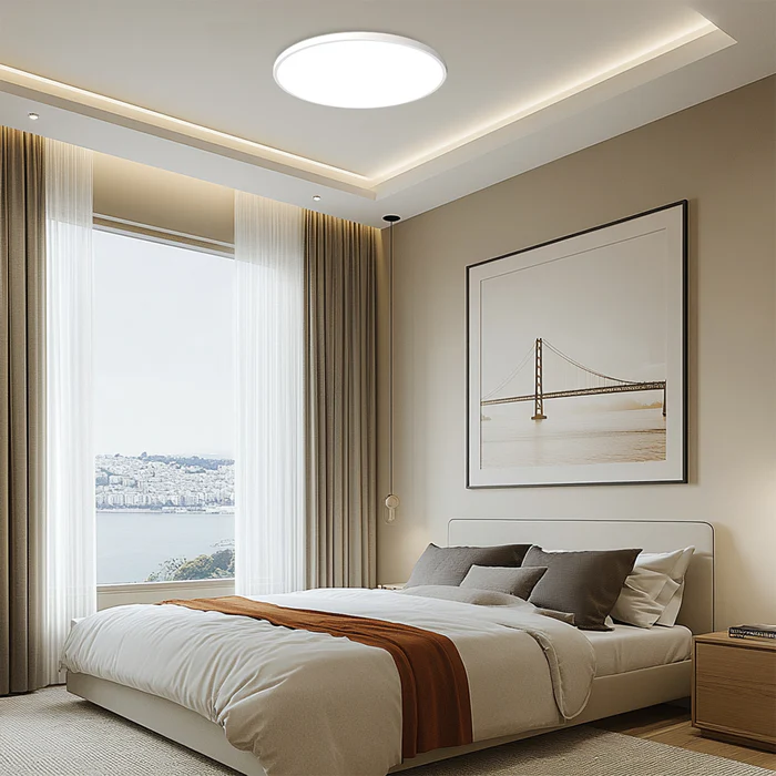 Runde LED Deckenleuchte flach – modern für Wohn- und Schlafzimmer
