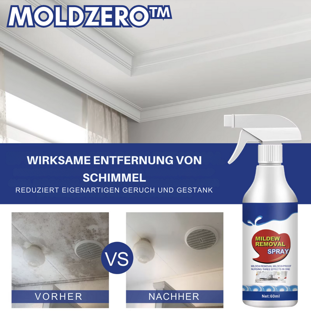 Schimmelentferner Spray für Wände, Fugen & Fliesen – 60 ml