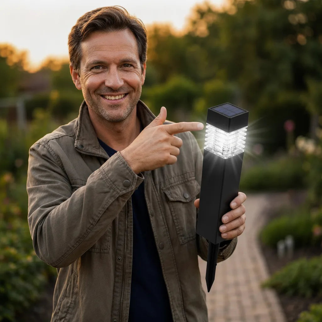 Solar LED Gartenleuchte – kabellos, automatisch, wetterfest