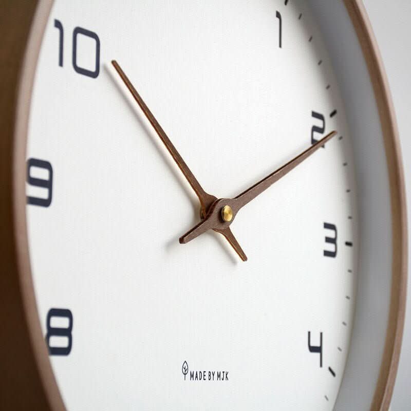 Lautlose Wanduhr Holz 25cm 30cm - Geräuschlos Quarzwerk Wohnzimmer