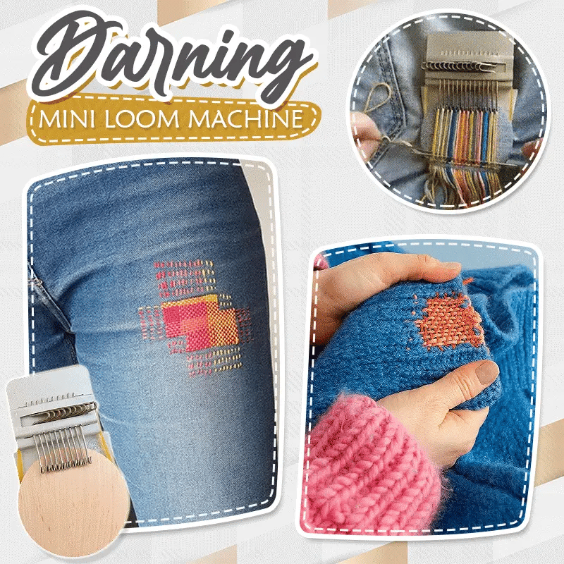 Textilien reparieren – Webwerkzeug zum Flicken von Jeans & Socken