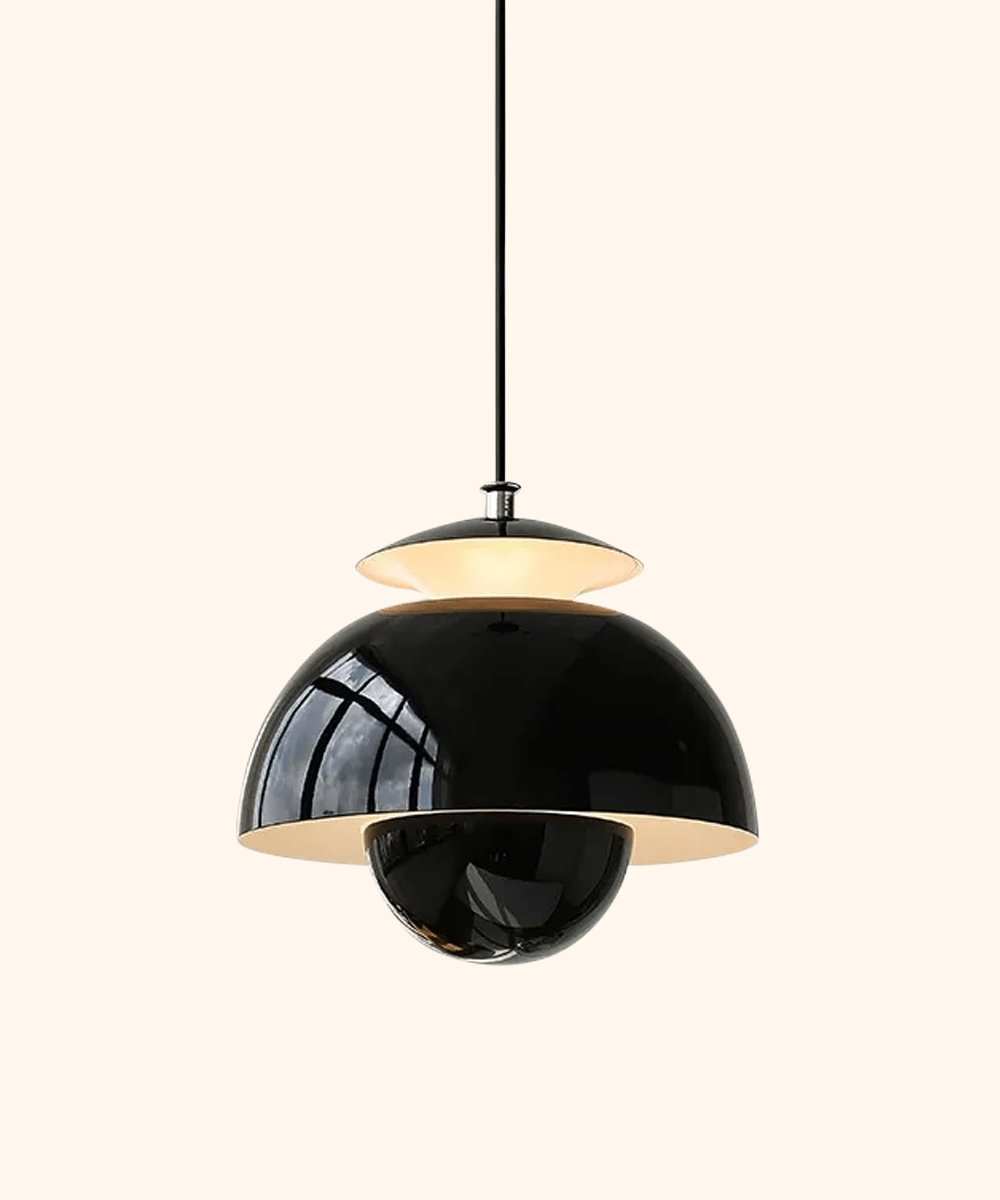 Retro Deckenleuchte aus poliertem Metall im Art-Déco-Stil
