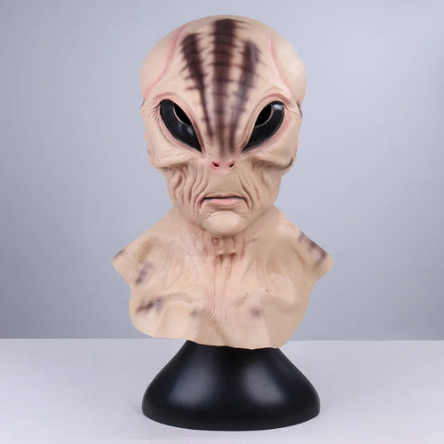Alien Maske aus Latex für Halloween Cosplay und Horror Kostüm