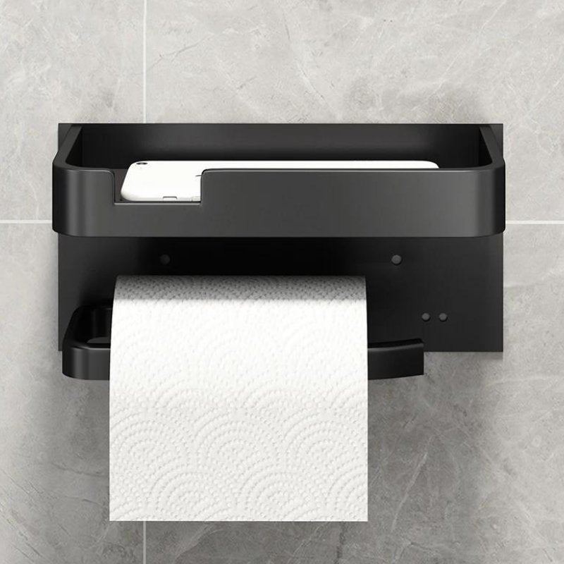 Toilettenpapierhalter mit Ablage Wandmontage Metall rostfrei