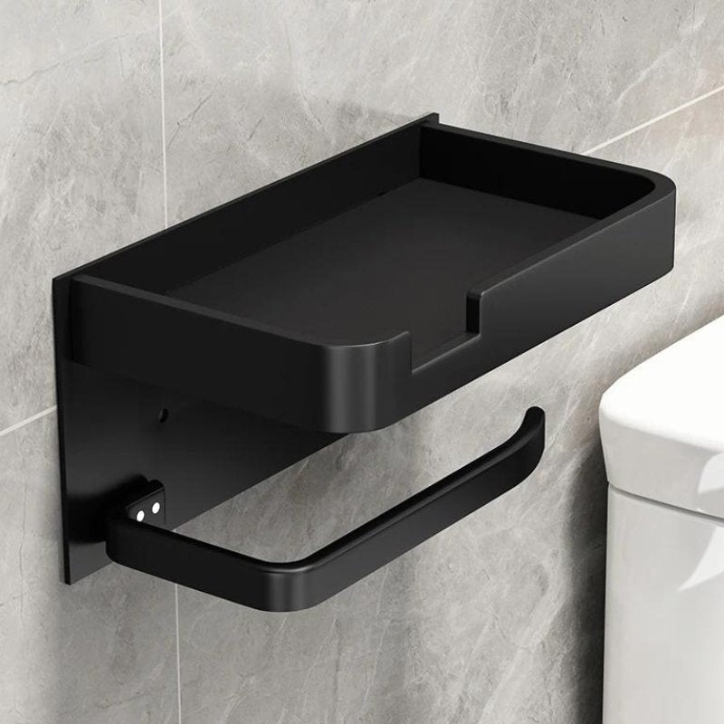 Toilettenpapierhalter mit Ablage Wandmontage Metall rostfrei