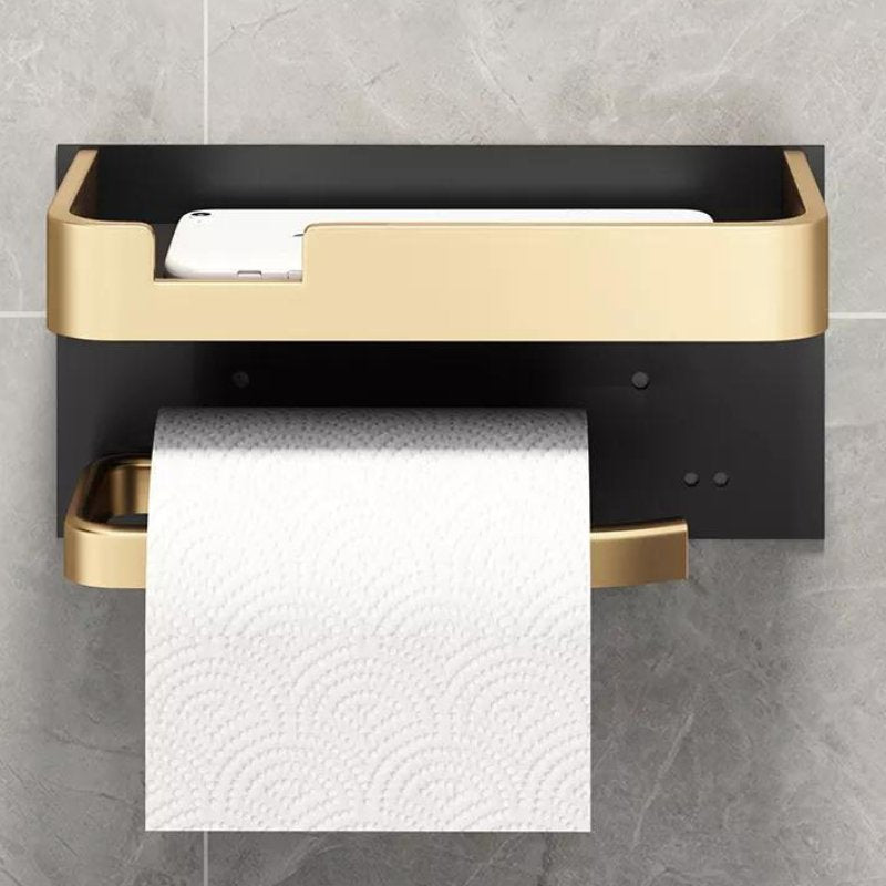 Toilettenpapierhalter mit Ablage Wandmontage Metall