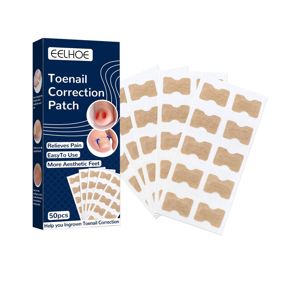 Nagelkorrektur Pads für eingewachsene Zehennägel - 50 Stück