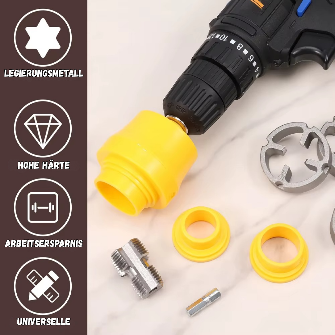 Rohrgewindeschneider-Set für PVC- und Kunststoffrohre – 3 Größen