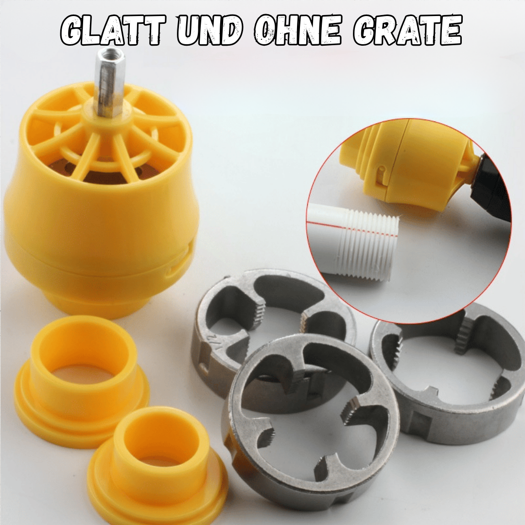Rohrgewindeschneider Set 3-teilig für PVC Kunststoffrohre 1/2" 3/4" 1"