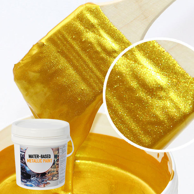 Metallfarbe Gold Silber für DIY Projekte - Wasserbasierte Lackfarbe 200g