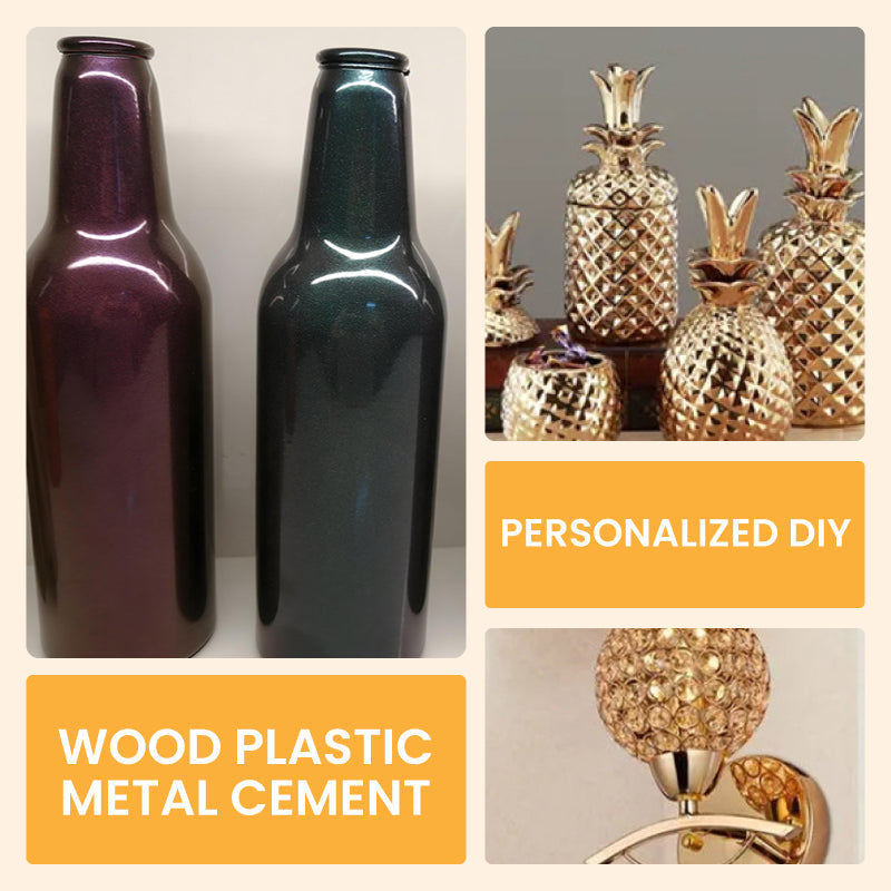 Metallfarbe Gold Silber für DIY Projekte - Wasserbasierte Lackfarbe 200g