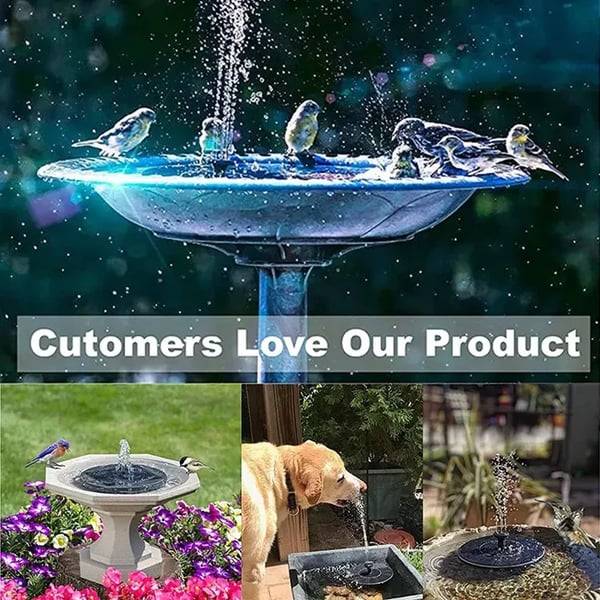Solar Springbrunnen Vogeltränke für Garten & Teich mit Solarpumpe