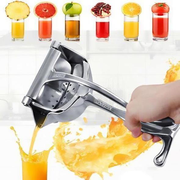 Manuelle Obstpresse aus Edelstahl – Hebelpresse für Zitrusfrüchte & Beeren