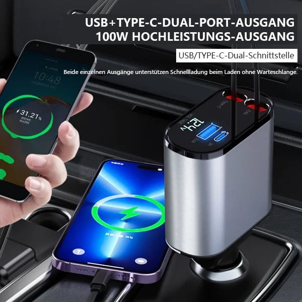 Auto Schnellladegerät USB für iPhone Samsung Huawei - Universal KFZ