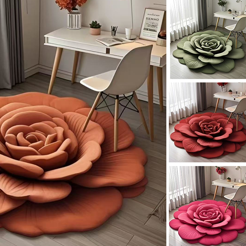 Blumenmuster Bodenmatte – Plüsch oder Diatomit, rutschfest
