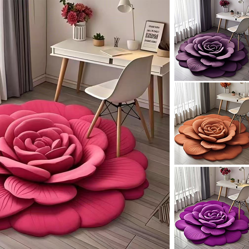 Blumenmuster Bodenmatte – Plüsch oder Diatomit, rutschfest