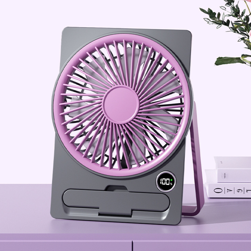 Tragbarer Mini-Ventilator im Kartenformat – USB, LCD, 6 Stufen