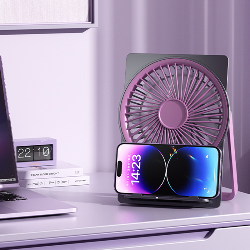 Tragbarer Mini-Ventilator im Kartenformat – USB, LCD, 6 Stufen