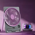 Tragbarer Mini-Ventilator im Kartenformat – USB, LCD, 6 Stufen