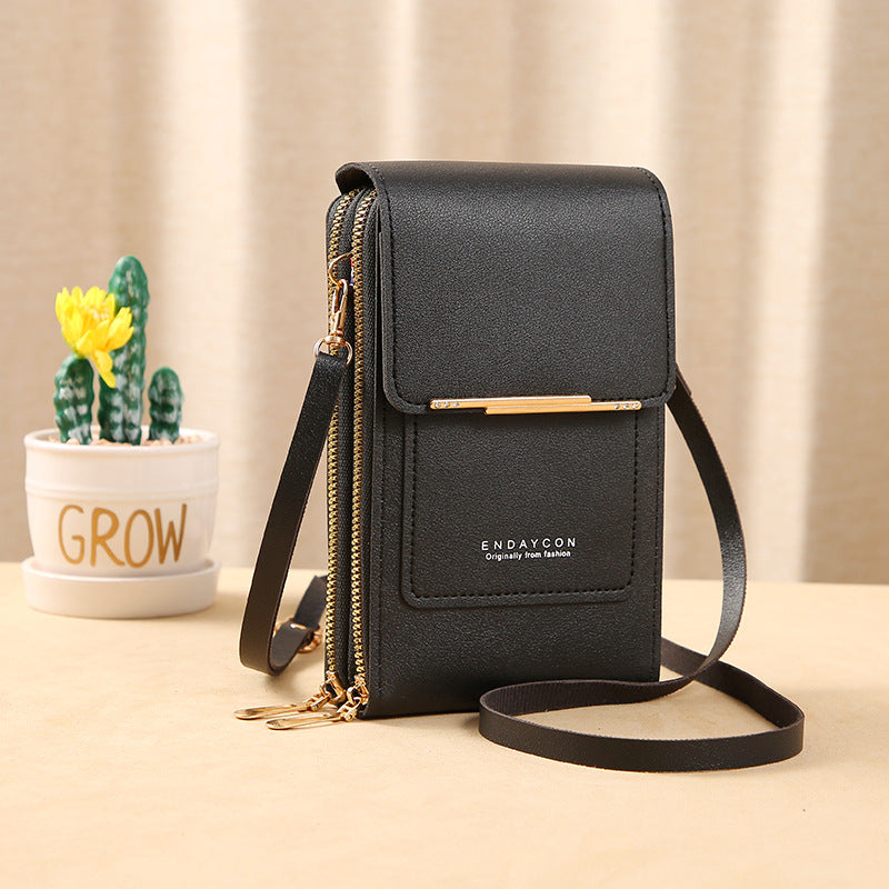 Damen Touchscreen Umhängetasche - Kompakte Handy Messenger Bag