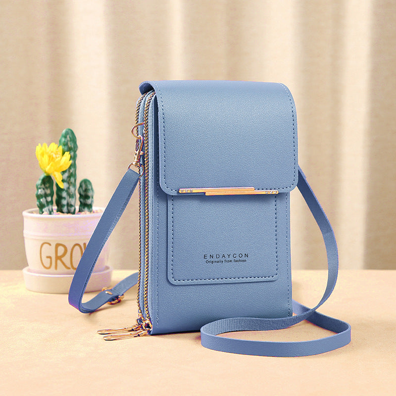 Damen Touchscreen Umhängetasche - Kompakte Handy Messenger Bag