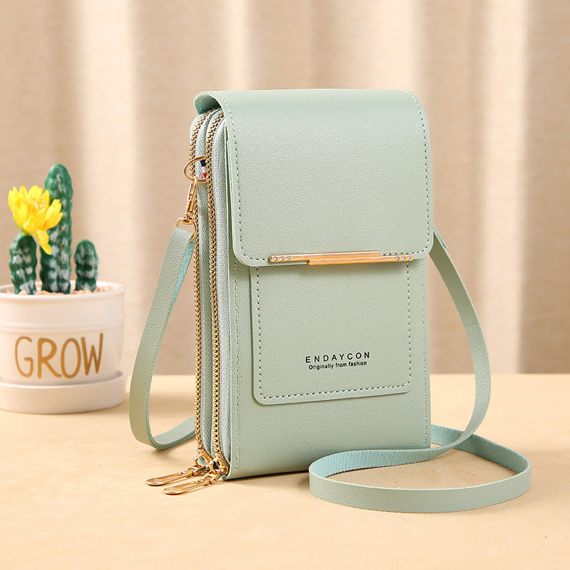 Damen Touchscreen Umhängetasche - Kompakte Handy Messenger Bag