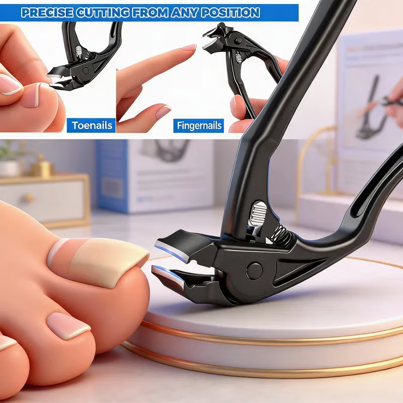 Nagelknipser Edelstahl Profi - Ergonomisch mit Nagelfeile Set