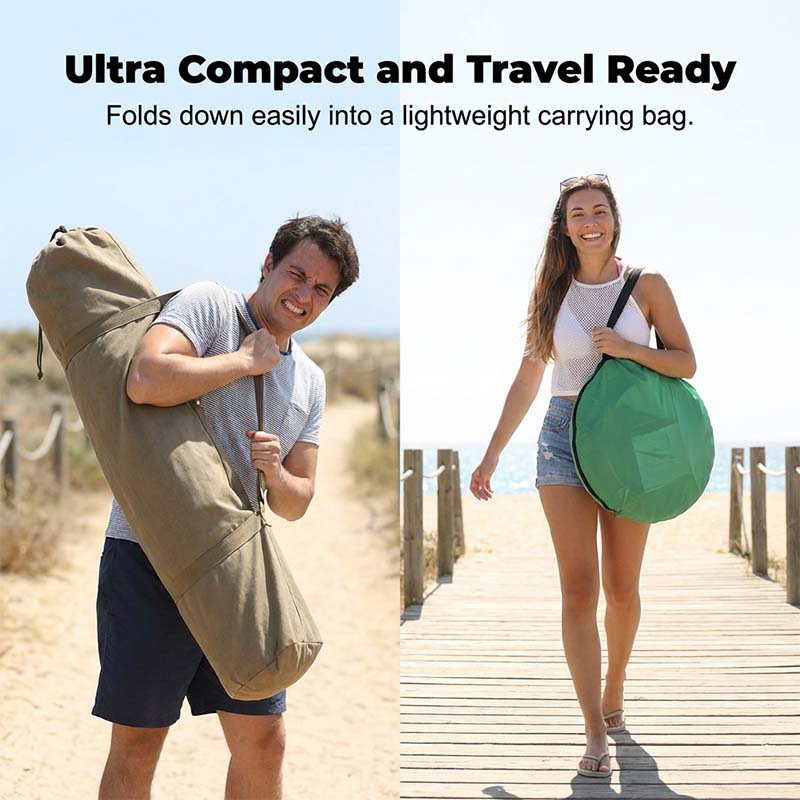 Pop-Up Strandmuschel mit UV-Schutz - Ultraleicht & Sekundenschnell