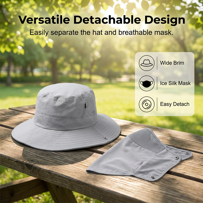 Sonnenhut mit Gesichtsschutz - Atmungsaktiv und UV-Schutz für Outdoor