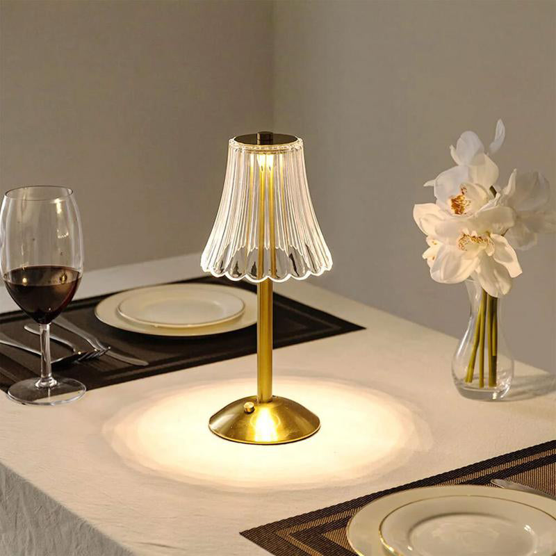 Kabellose Tischlampe mit Touch-Dimmer und Akku im Retro-Design