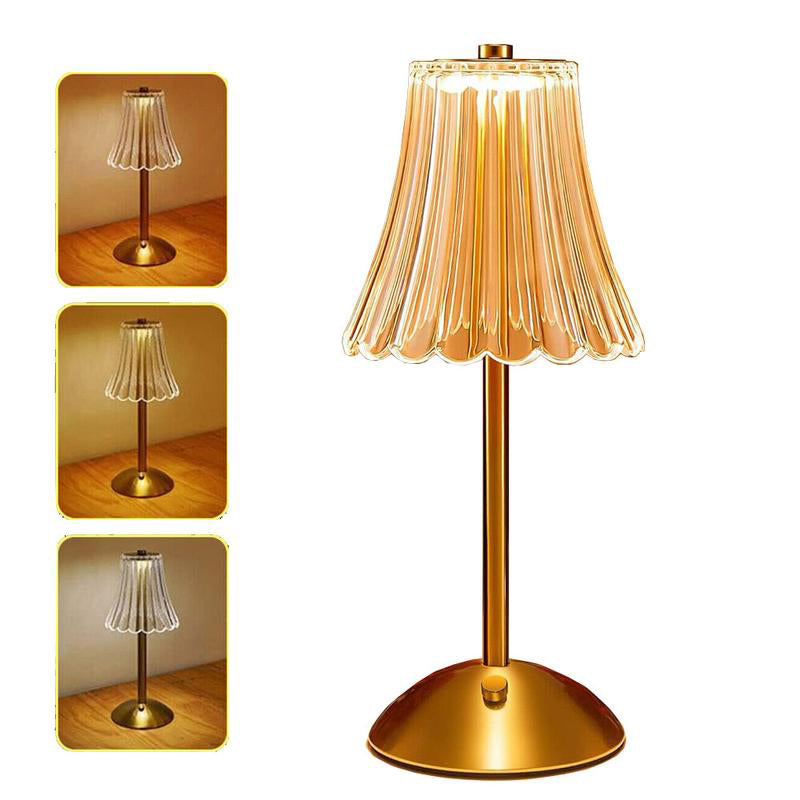 Kabellose Tischlampe mit Touch-Dimmer und Akku im Retro-Design