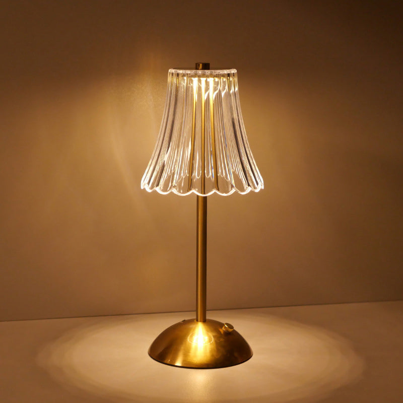 Kabellose Tischlampe mit Touch-Dimmer und Akku im Retro-Design