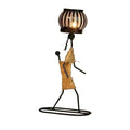 Kerzenständer Metallfigur Vintage – dekoratives Windlicht für Zuhause