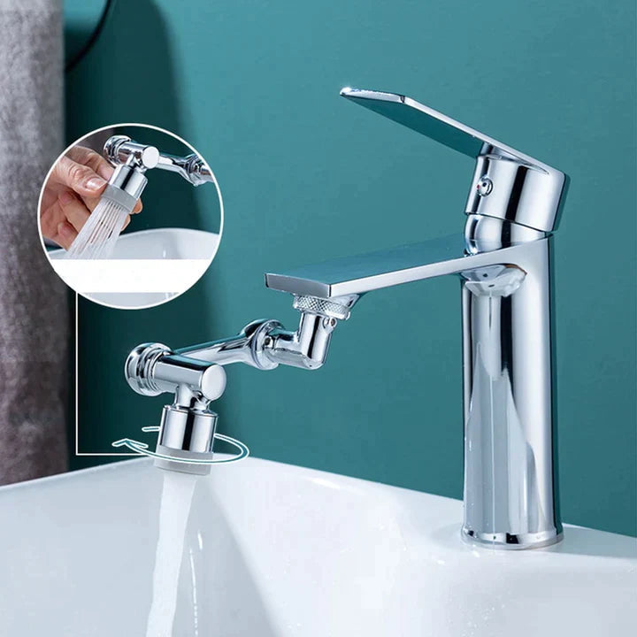 Wasserhahn Aufsatz Drehbar 1080° - Schwenkbar mit 2 Strahlarten