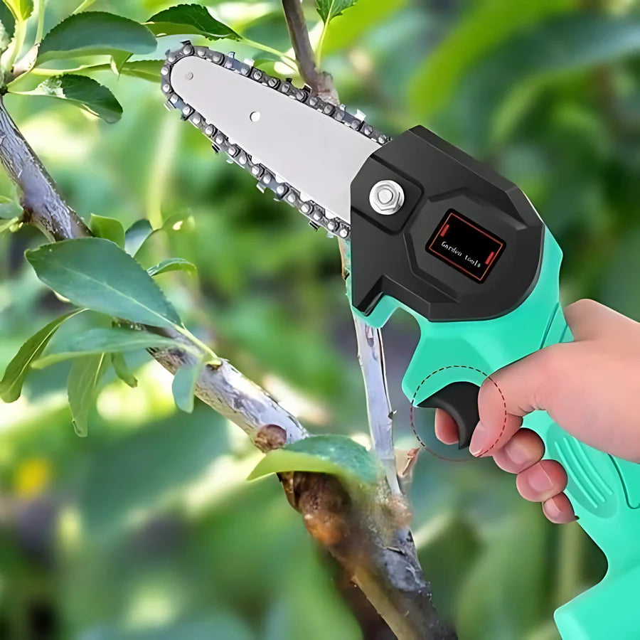 Mini Kettensäge Akku - Kabellose Motorsäge für Gartenarbeit und Holz