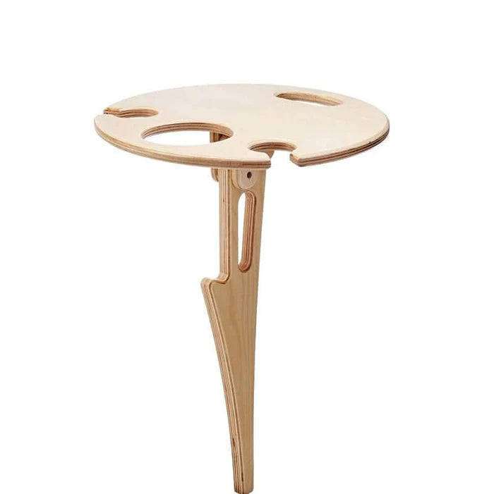 Faltbarer Weintisch Holz - Tragbarer Picknick-Weintisch für Outdoor