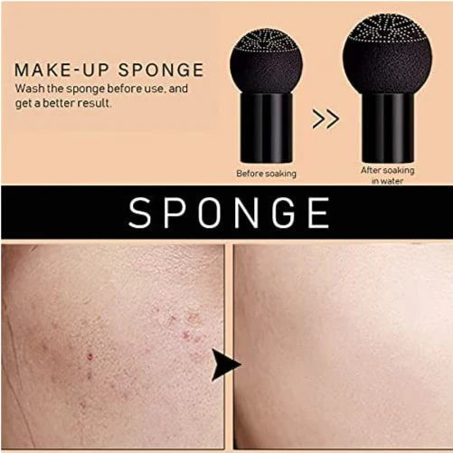Foundation Stick mit Schwamm - wasserdichte Grundierung alle Hauttypen